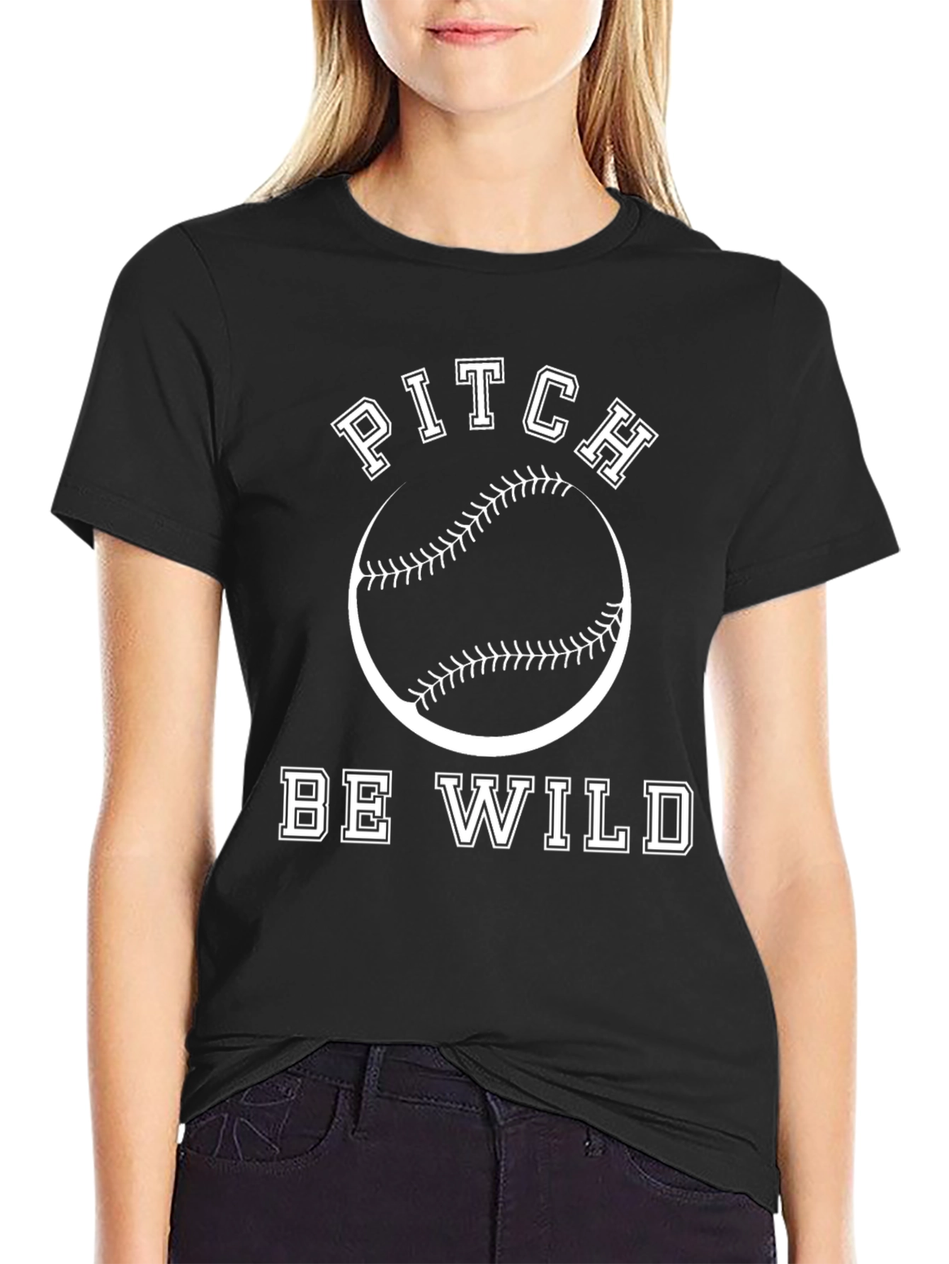 Pitch Be Wild Baseball Graphic Tee