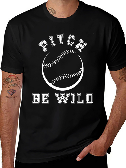 Pitch Be Wild Baseball Graphic Tee
