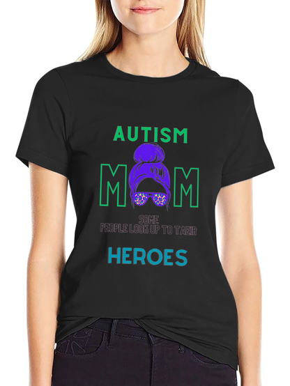 Autism Mom Graphic T-Shirt - Black