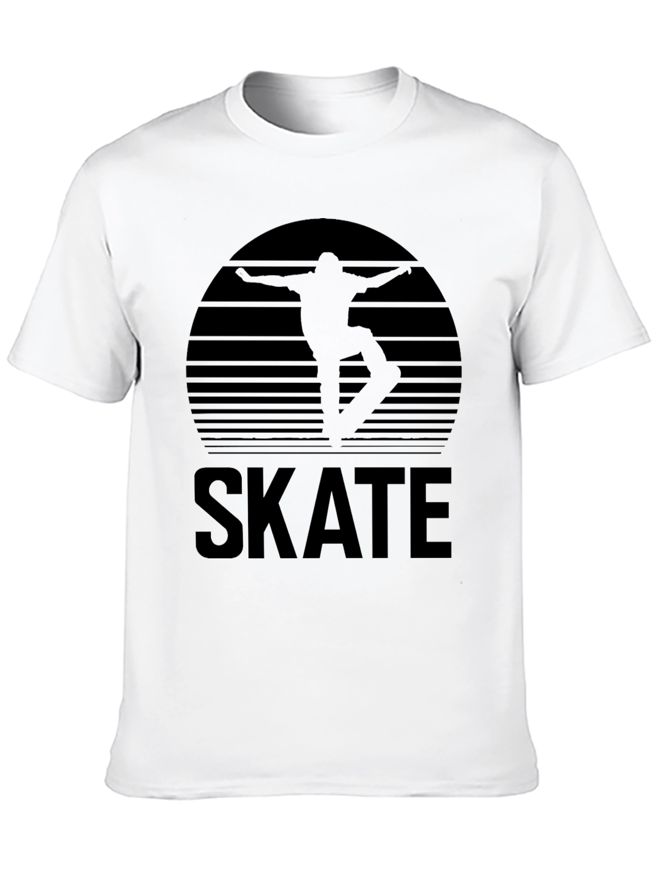 Skate Sunset Graphic Tee - Stylish Black T-Shirt