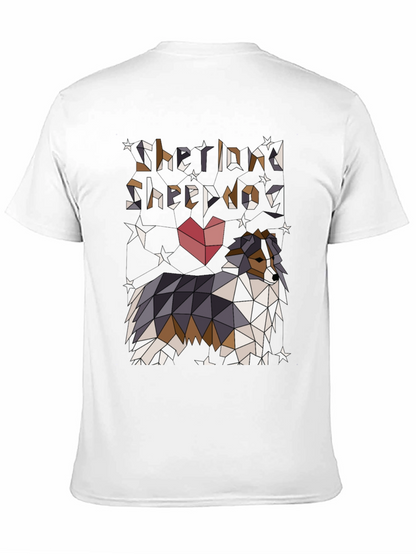 Shetland Sheepdog Geometric T-Shirt