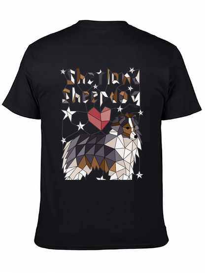 Shetland Sheepdog Geometric T-Shirt