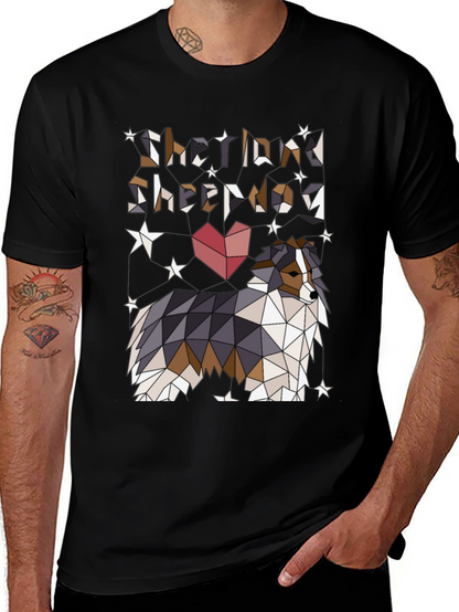 Shetland Sheepdog Geometric T-Shirt
