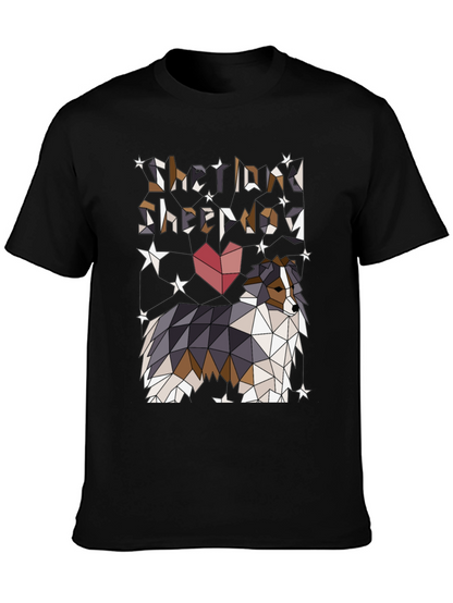 Shetland Sheepdog Geometric T-Shirt
