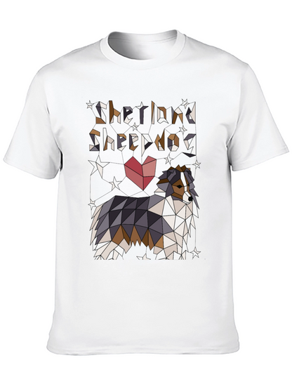 Shetland Sheepdog Geometric T-Shirt