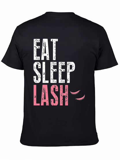 Eat Sleep Lash Black Graphic Tee