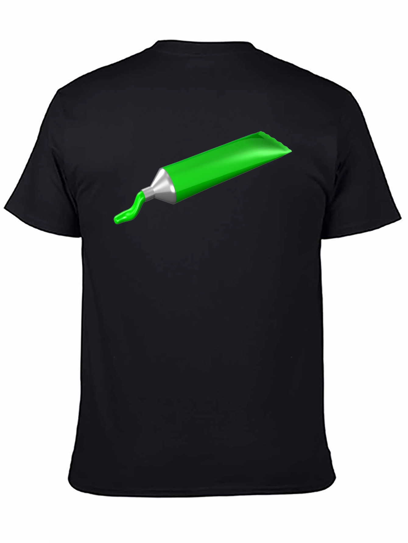 Green Paint Tube Graphic Tee - Modern Art Shirt