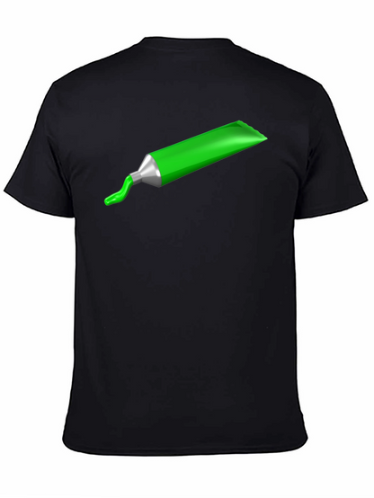 Green Paint Tube Graphic Tee - Modern Art Shirt