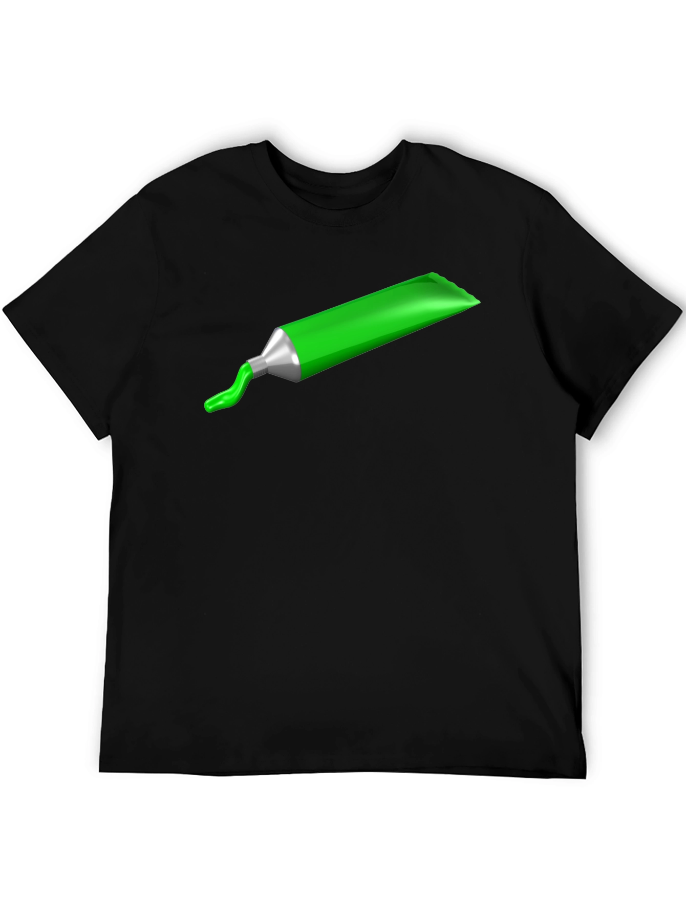 Green Paint Tube Graphic Tee - Modern Art Shirt