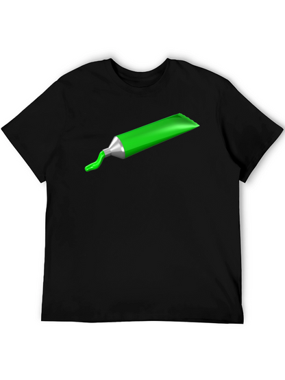 Green Paint Tube Graphic Tee - Modern Art Shirt