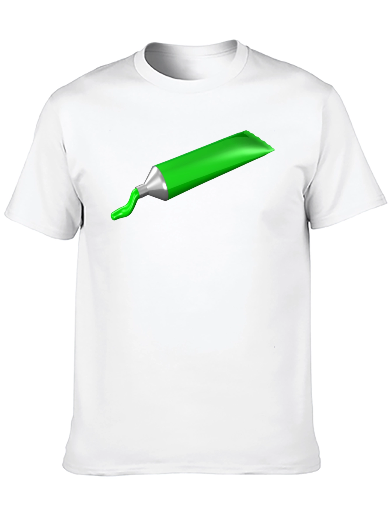 Green Paint Tube Graphic Tee - Modern Art Shirt