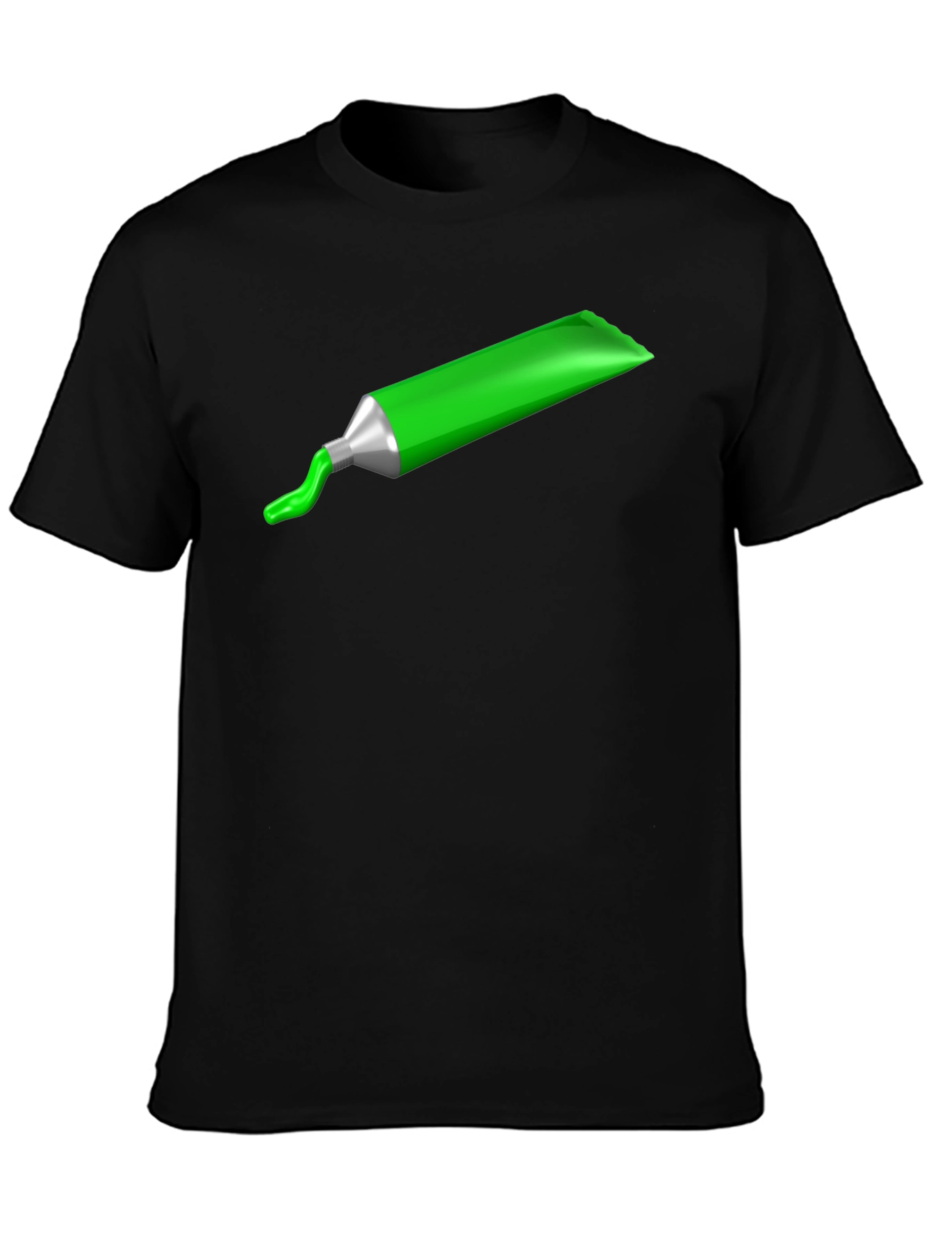 Green Paint Tube Graphic Tee - Modern Art Shirt