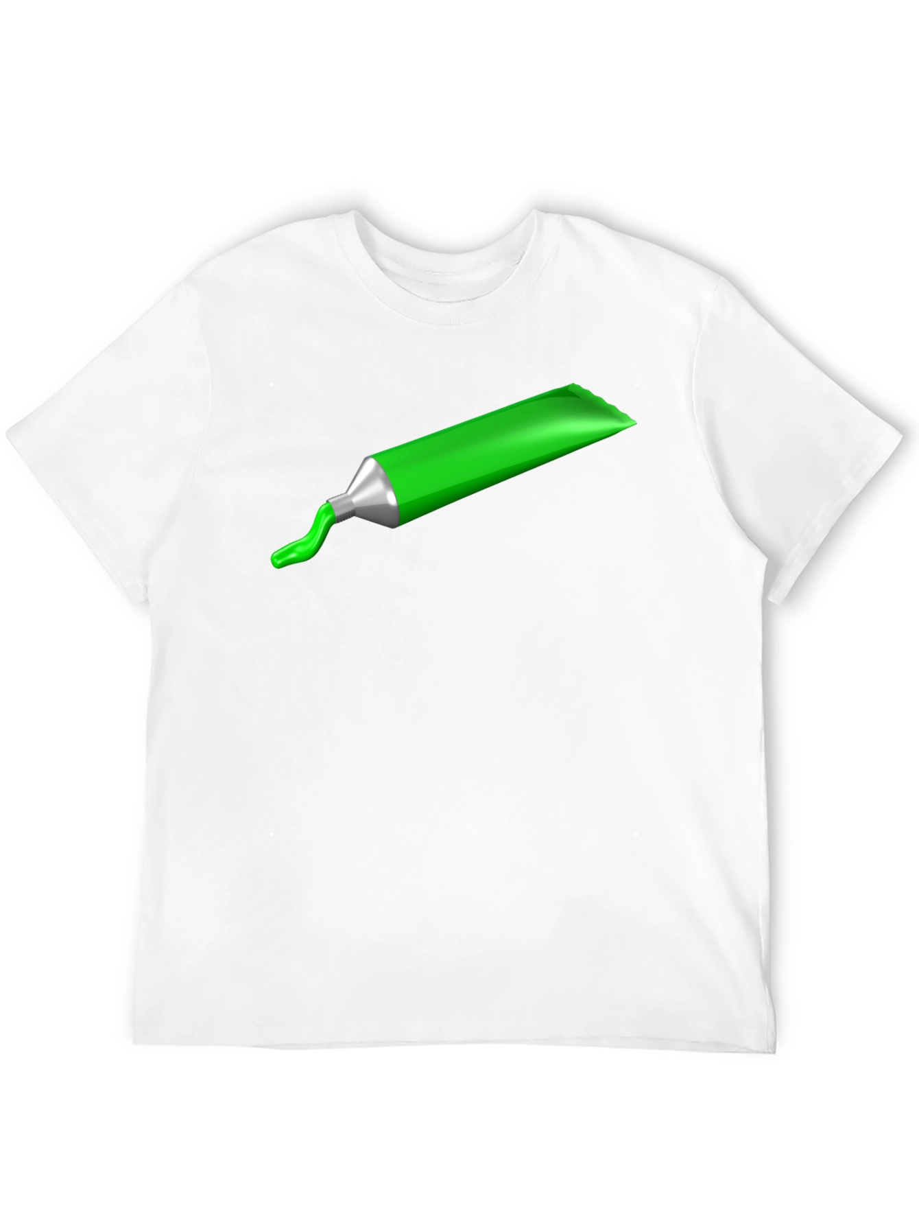 Green Paint Tube Graphic Tee - Modern Art Shirt
