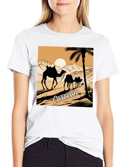 Caravan Desert Scene Graphic Tee