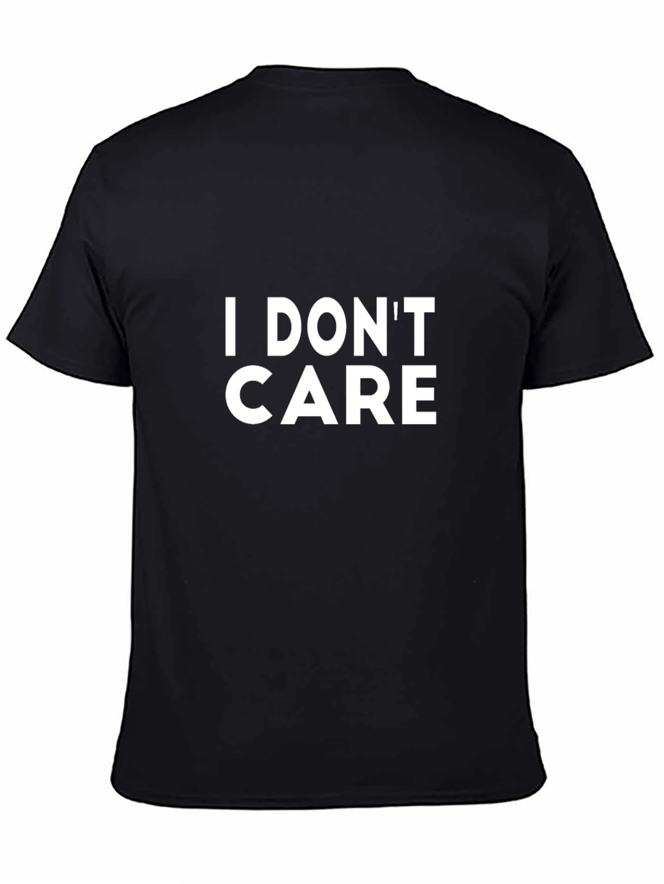 I Dont Care Graphic Tee - Black Casual T-Shirt