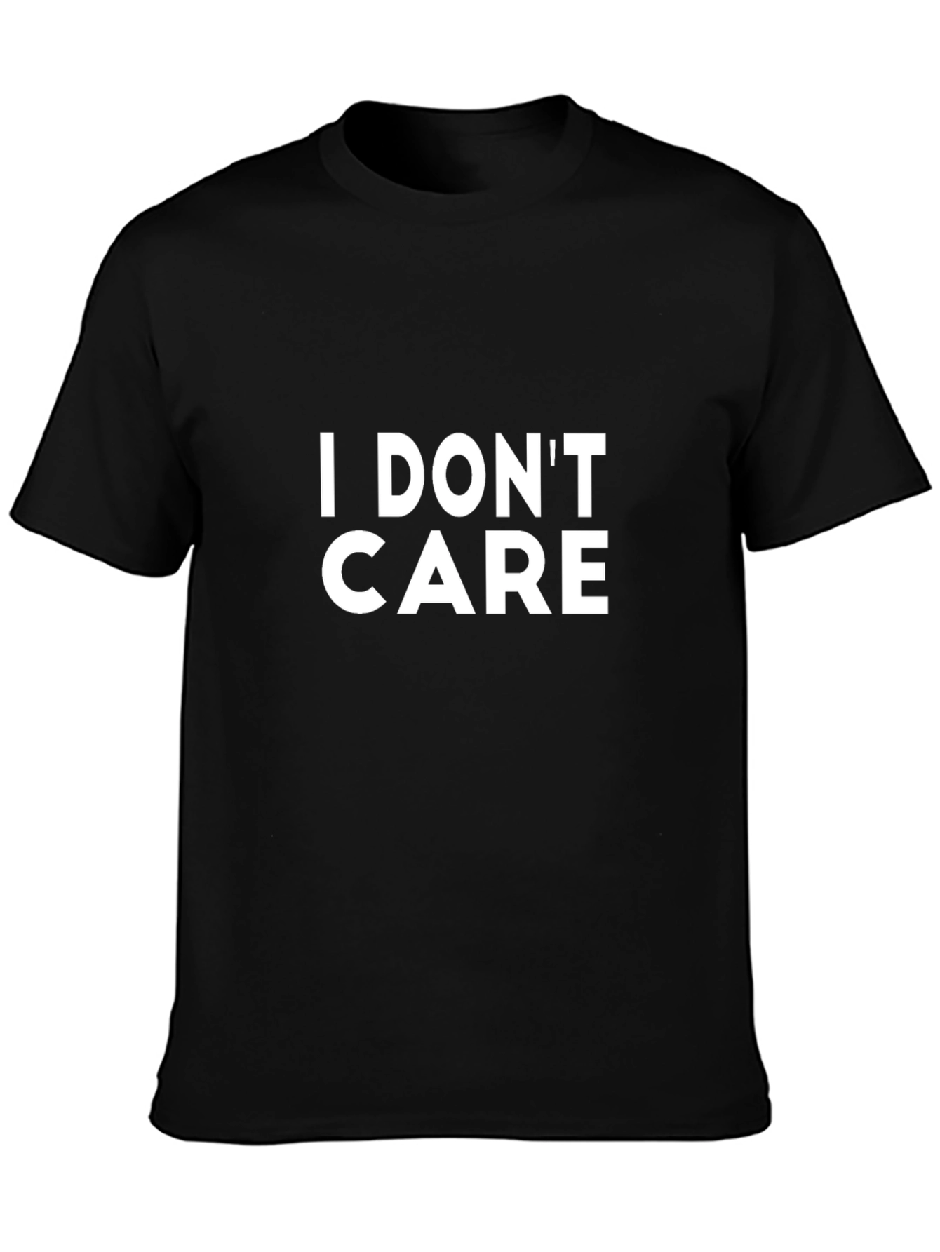 I Dont Care Graphic Tee - Black Casual T-Shirt