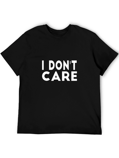 I Dont Care Graphic Tee - Black Casual T-Shirt