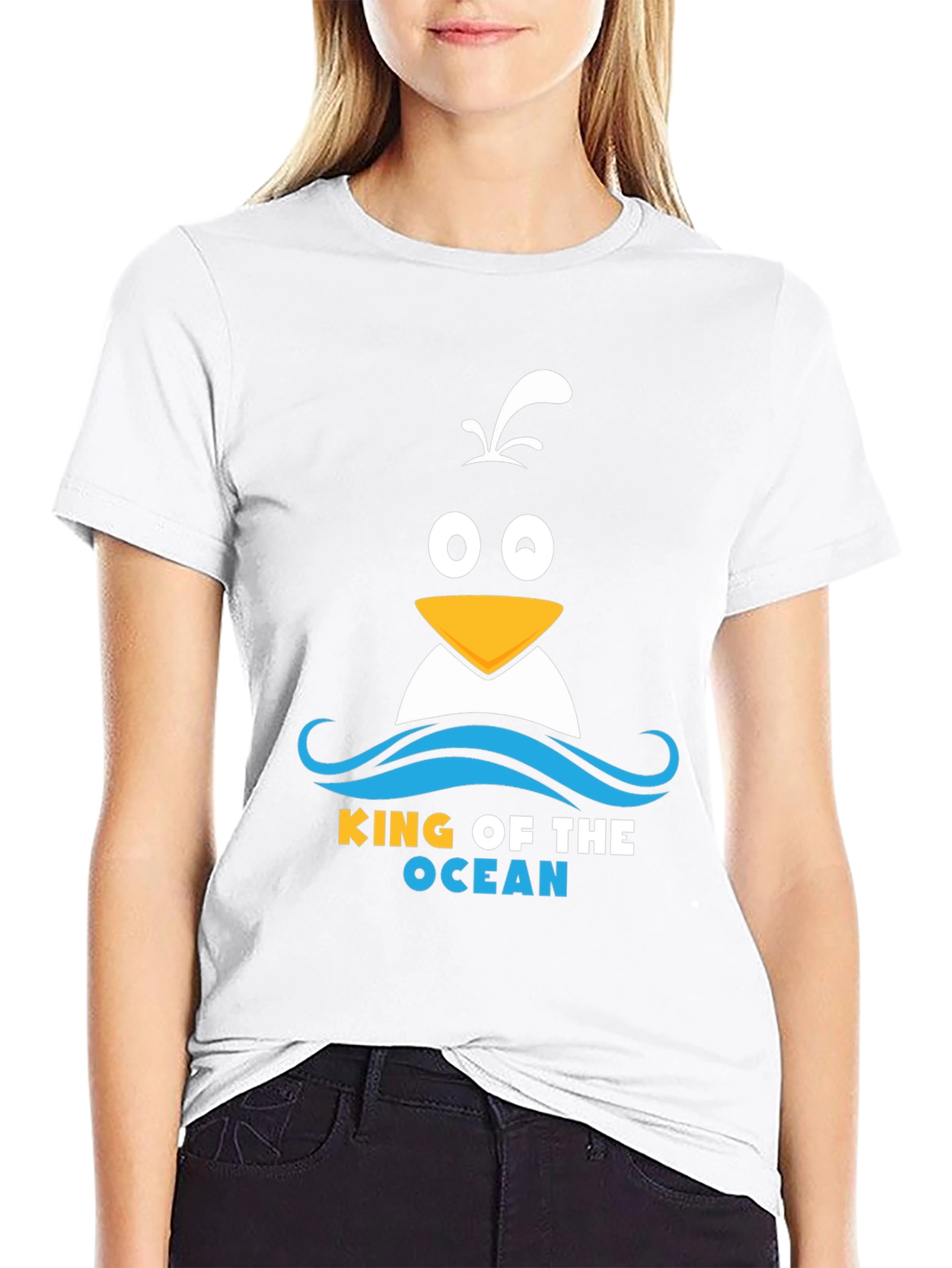 King of the Ocean Penguin T-Shirt - Black