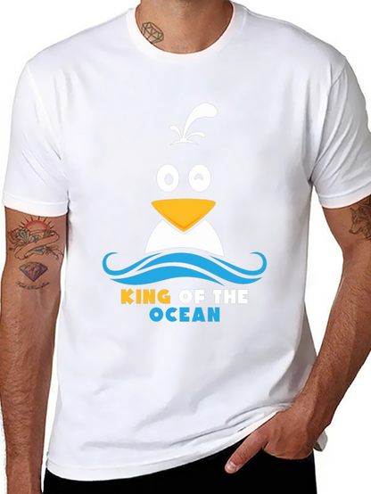 King of the Ocean Penguin T-Shirt - Black