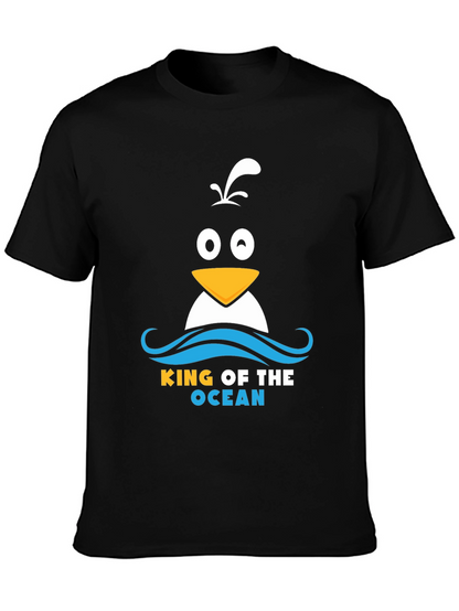 King of the Ocean Penguin T-Shirt - Black