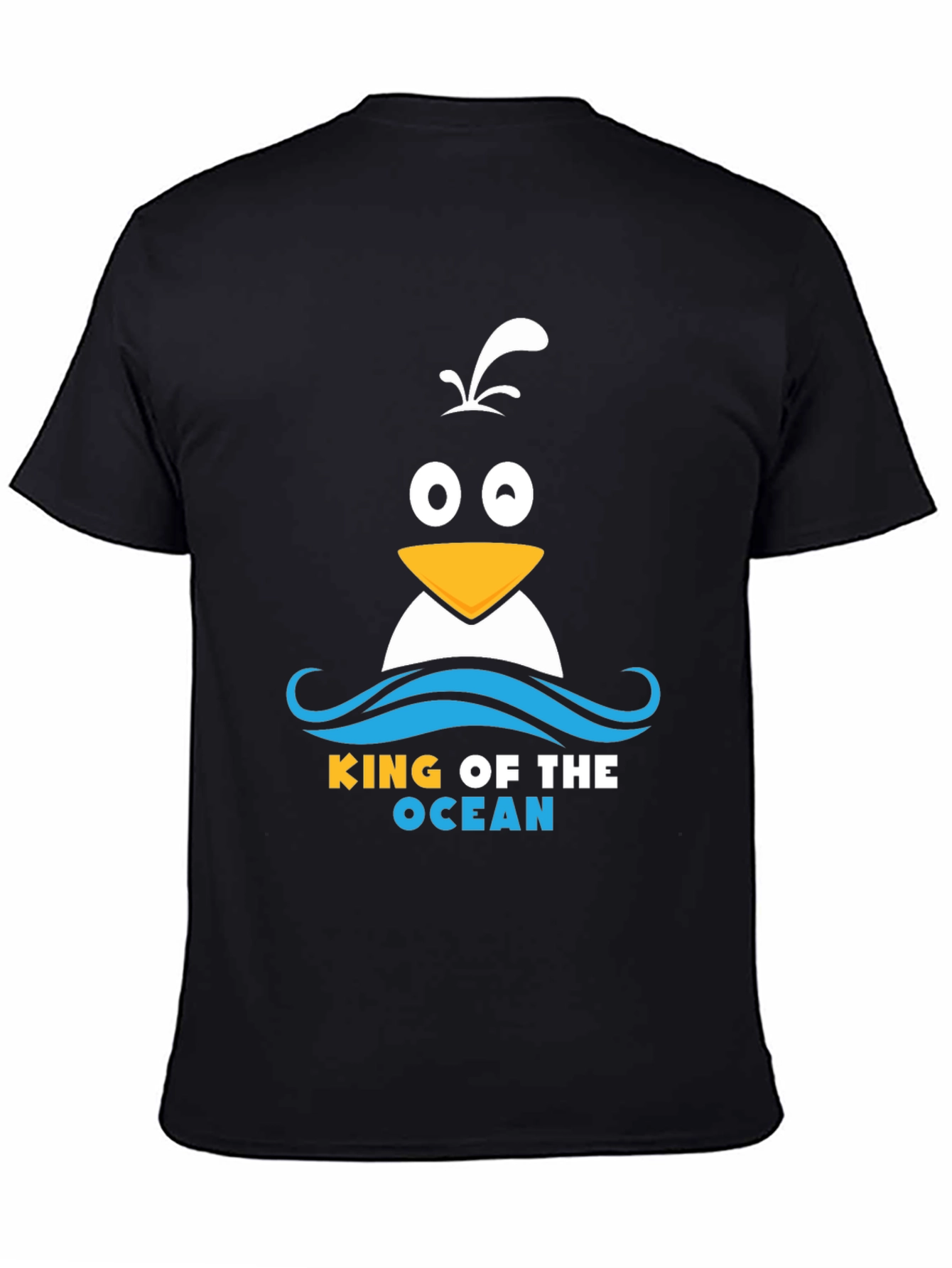 King of the Ocean Penguin T-Shirt - Black