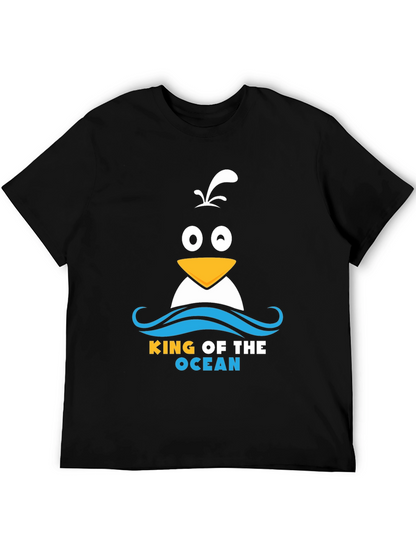 King of the Ocean Penguin T-Shirt - Black