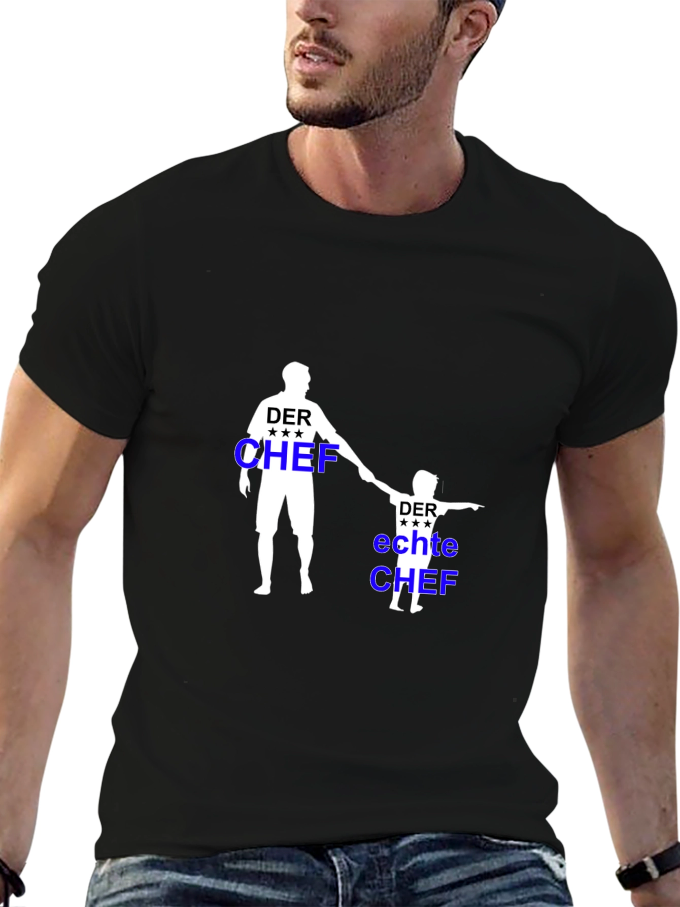 Der Chef Matching Father & Son Black T-Shirt