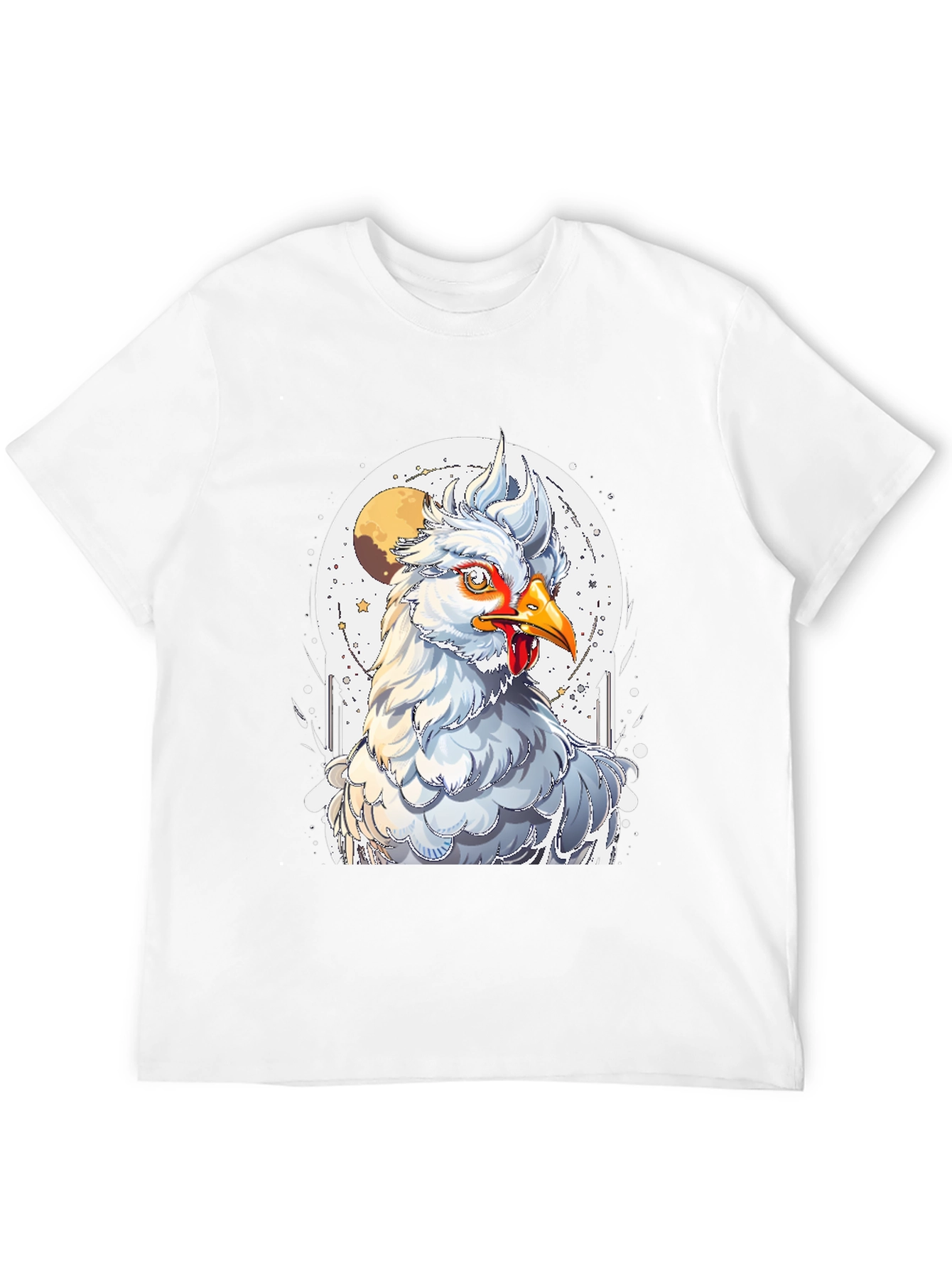 Chicken Moon Graphic Tee - Quirky Unisex T-Shirt