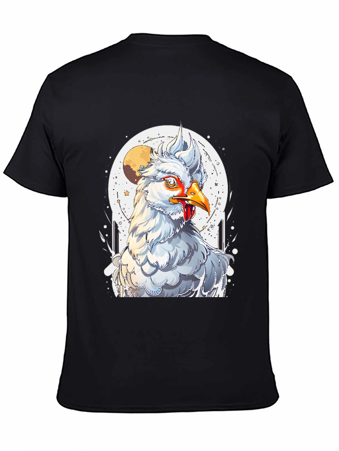 Chicken Moon Graphic Tee - Quirky Unisex T-Shirt