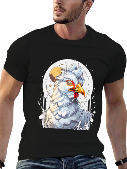 Chicken Moon Graphic Tee - Quirky Unisex T-Shirt