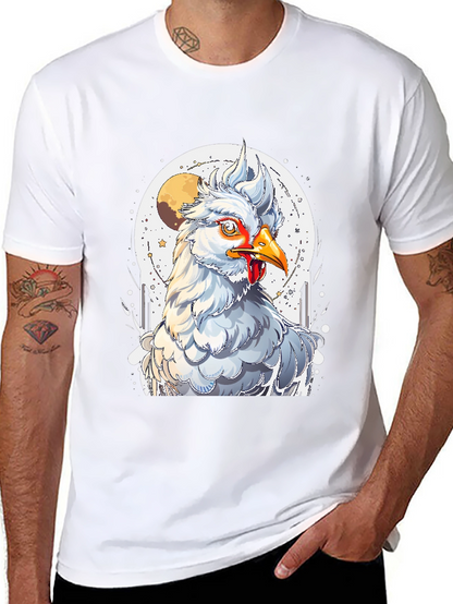 Chicken Moon Graphic Tee - Quirky Unisex T-Shirt