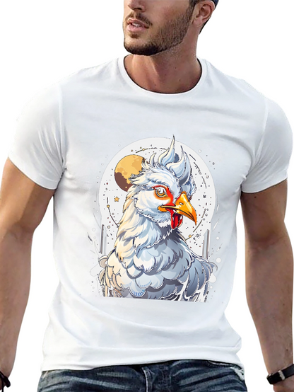 Chicken Moon Graphic Tee - Quirky Unisex T-Shirt