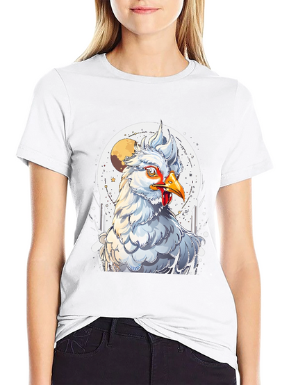Chicken Moon Graphic Tee - Quirky Unisex T-Shirt