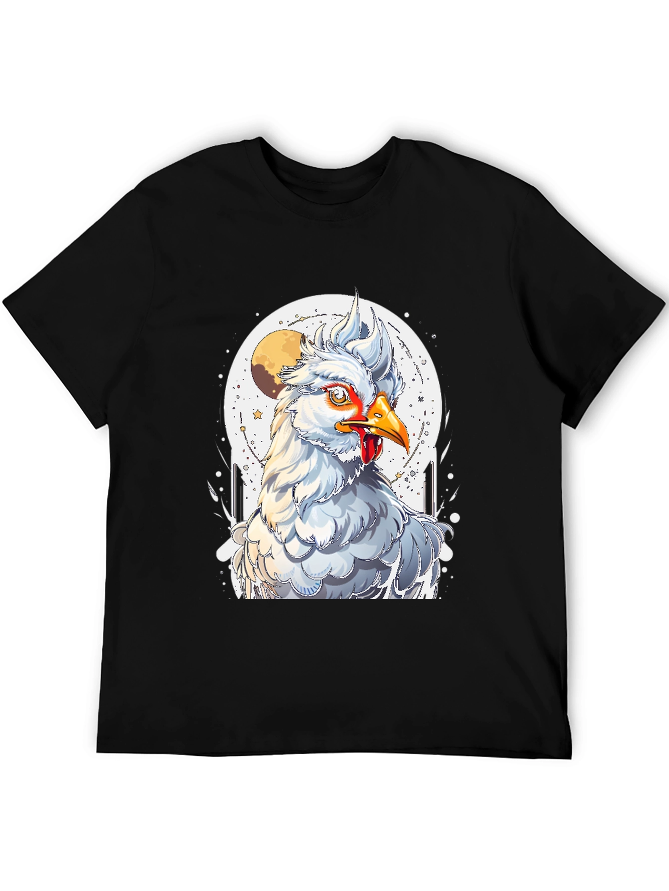 Chicken Moon Graphic Tee - Quirky Unisex T-Shirt