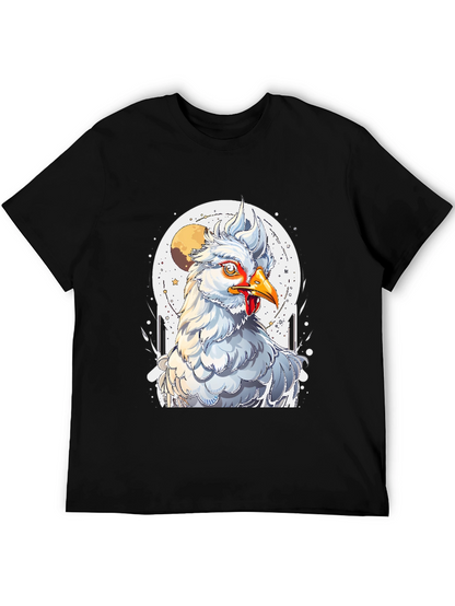Chicken Moon Graphic Tee - Quirky Unisex T-Shirt