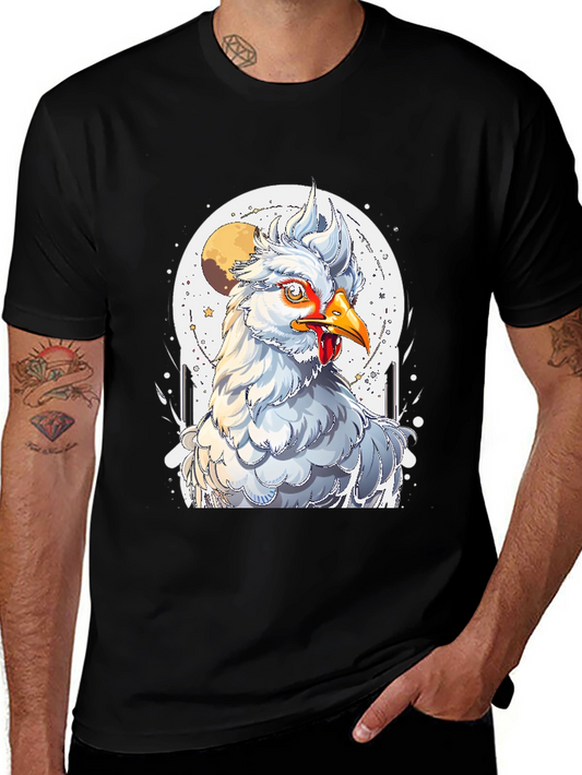 Chicken Moon Graphic Tee - Quirky Unisex T-Shirt