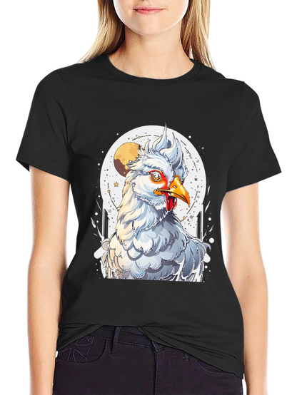 Chicken Moon Graphic Tee - Quirky Unisex T-Shirt