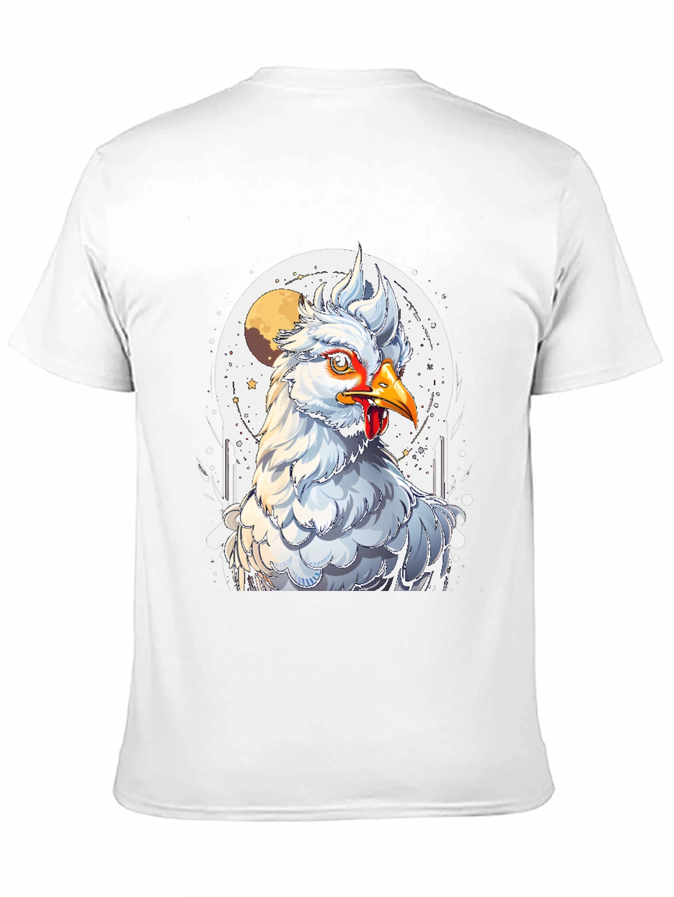 Chicken Moon Graphic Tee - Quirky Unisex T-Shirt