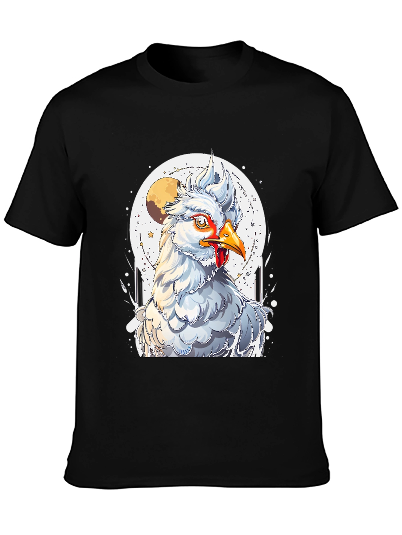 Chicken Moon Graphic Tee - Quirky Unisex T-Shirt