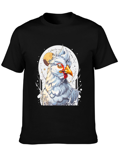 Chicken Moon Graphic Tee - Quirky Unisex T-Shirt