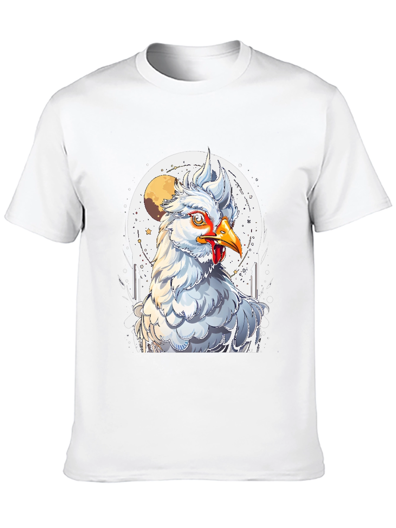 Chicken Moon Graphic Tee - Quirky Unisex T-Shirt