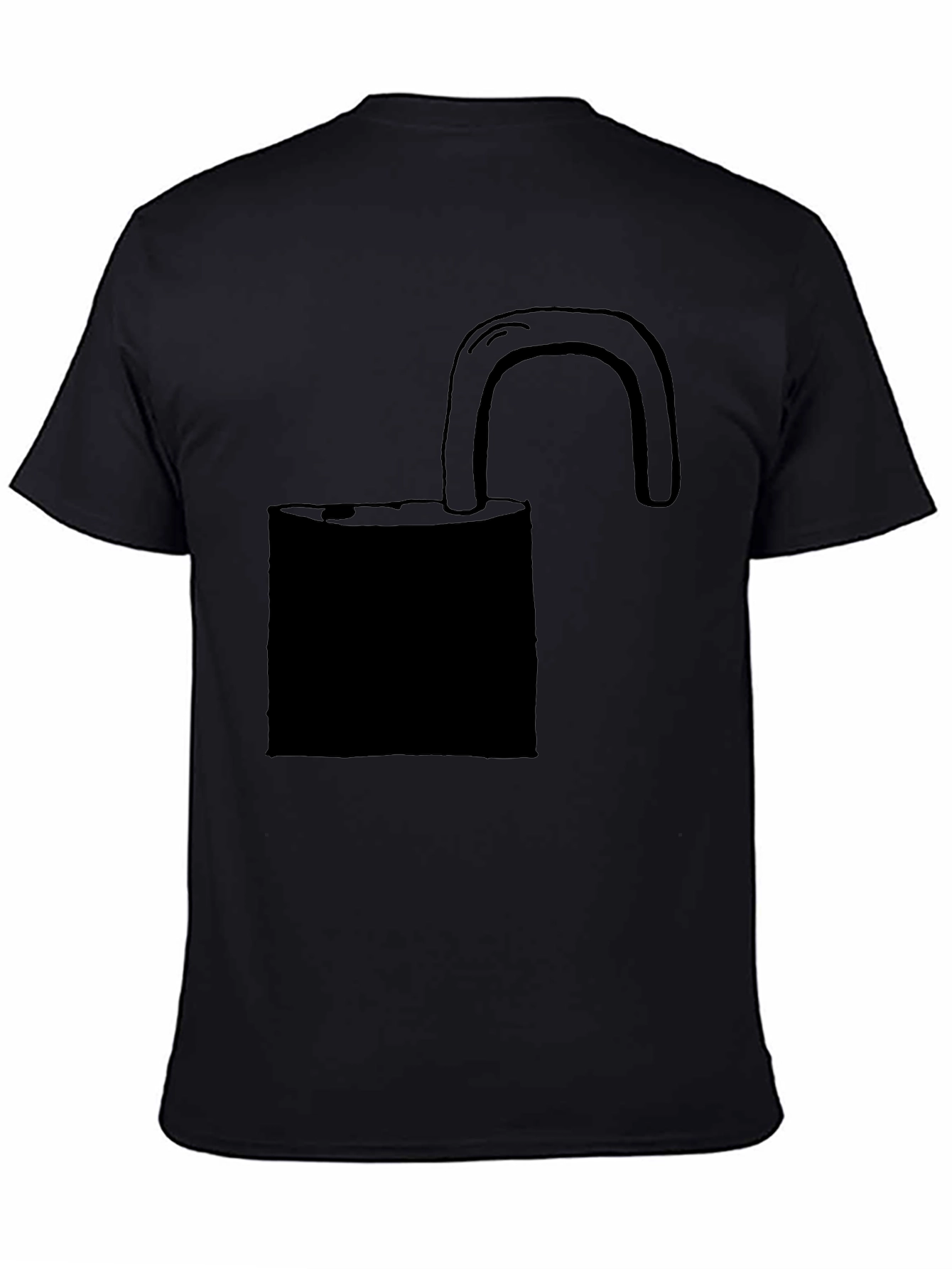 Unlock T-Shirt - Black Cotton Graphic Tee