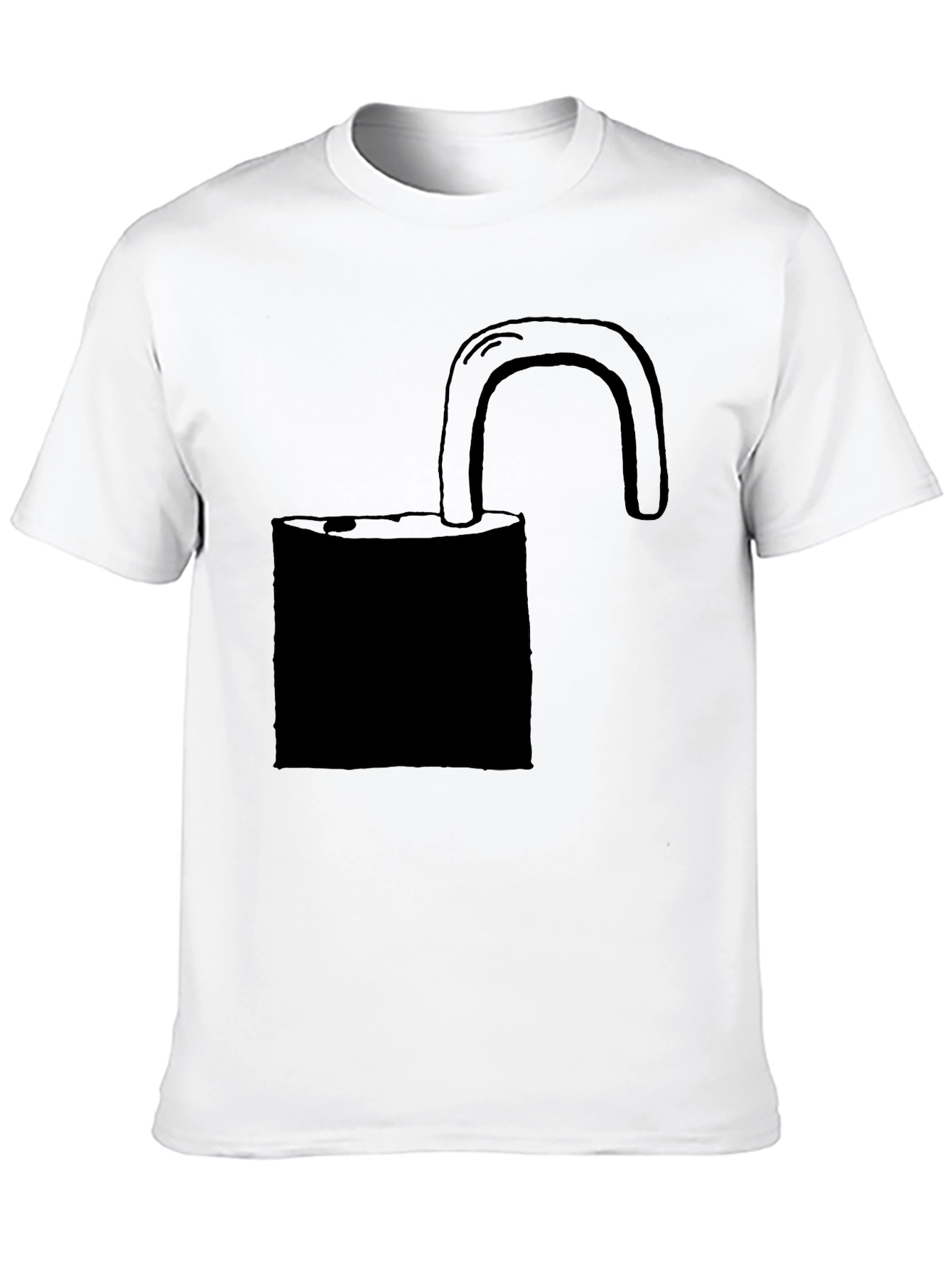 Unlock T-Shirt - Black Cotton Graphic Tee