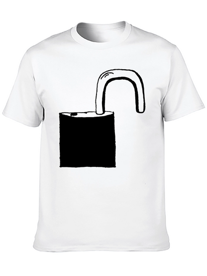 Unlock T-Shirt - Black Cotton Graphic Tee