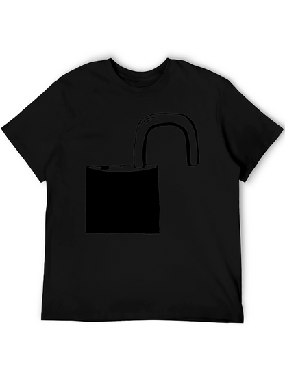 Unlock T-Shirt - Black Cotton Graphic Tee