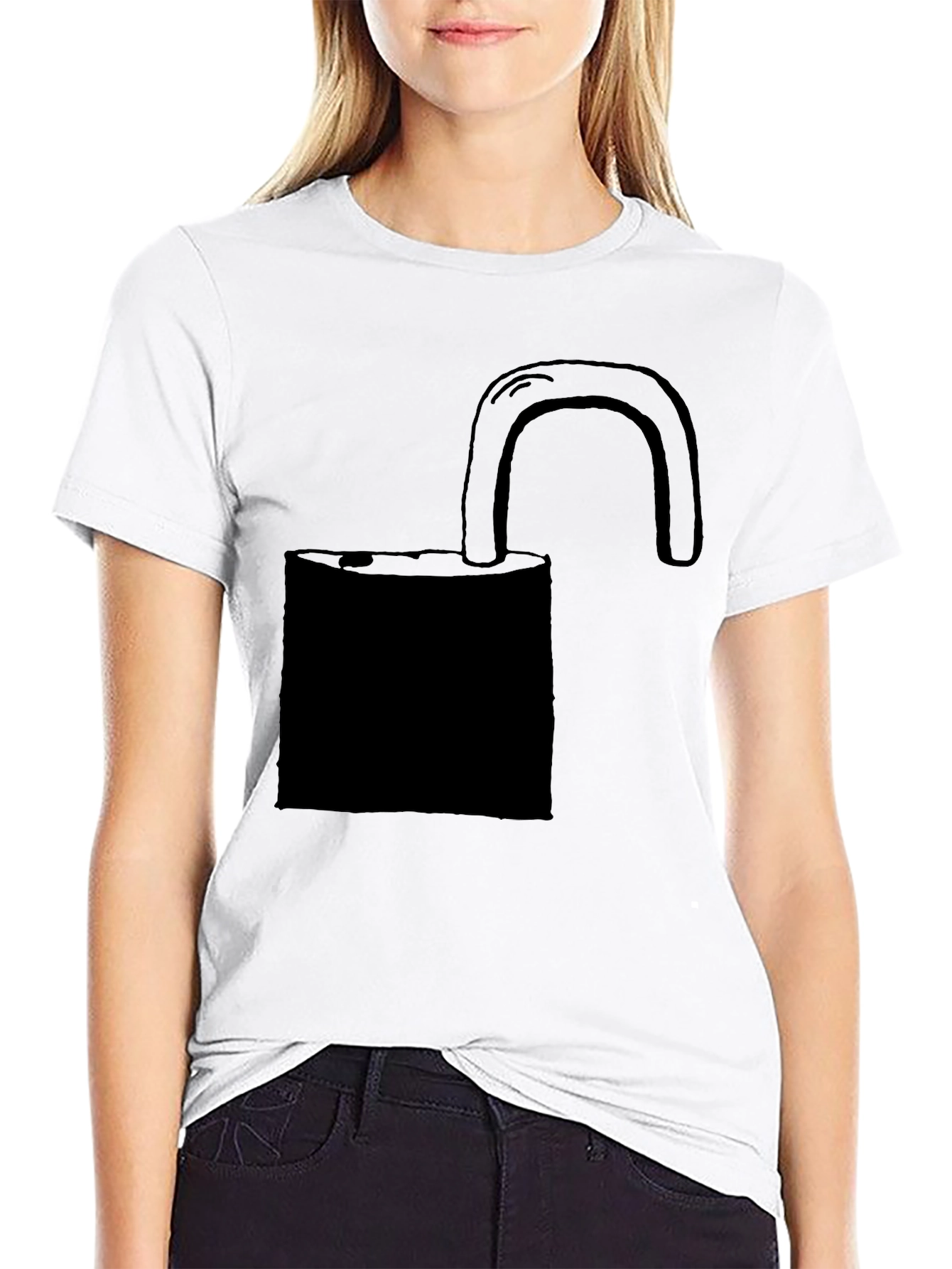 Unlock T-Shirt - Black Cotton Graphic Tee