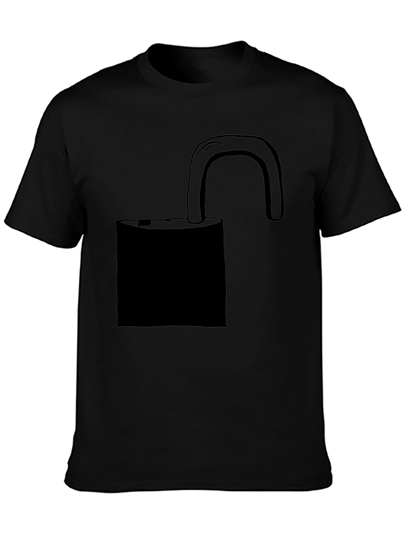 Unlock T-Shirt - Black Cotton Graphic Tee
