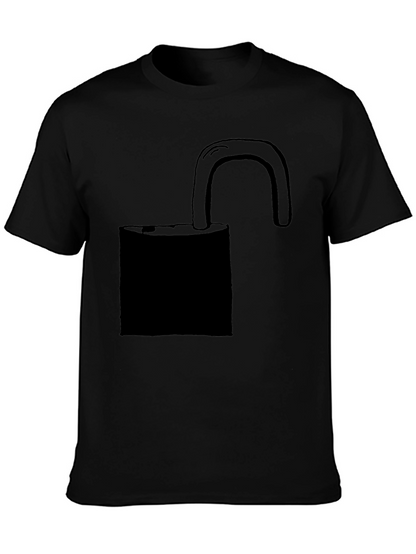 Unlock T-Shirt - Black Cotton Graphic Tee