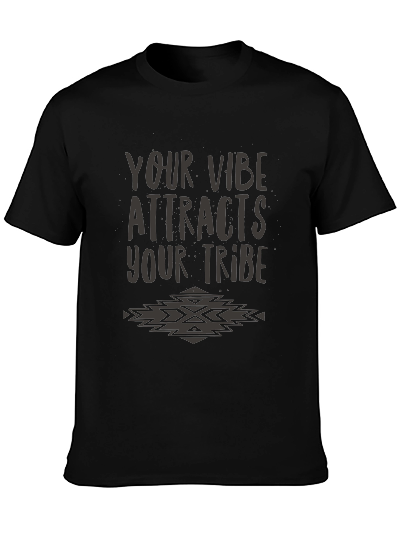 Vibe Attracts Tribe Graphic Tee - Soft Black T-Shirt