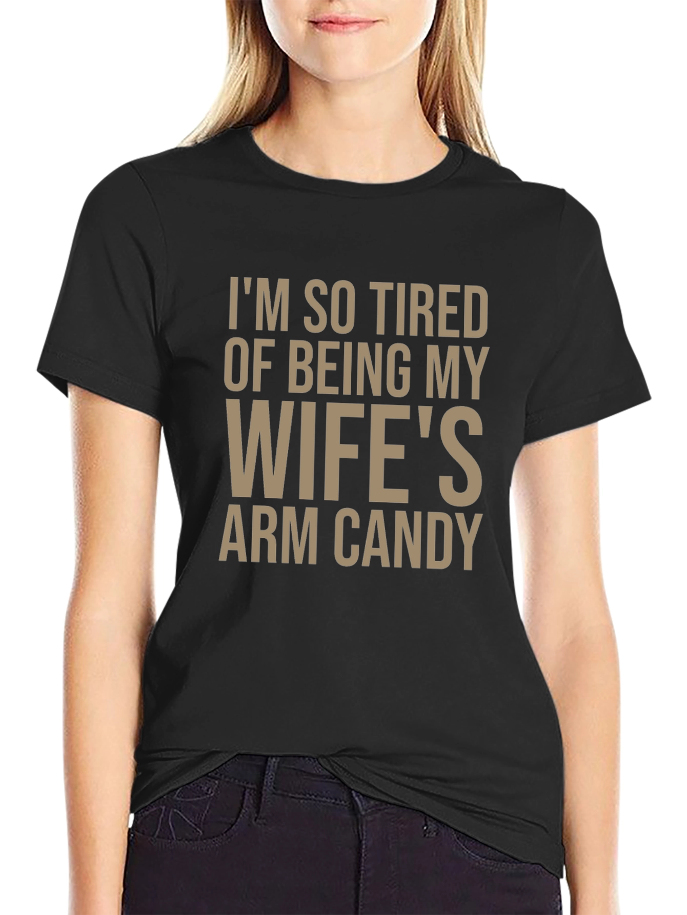 Funny Wifes Arm Candy Graphic Tee for Men